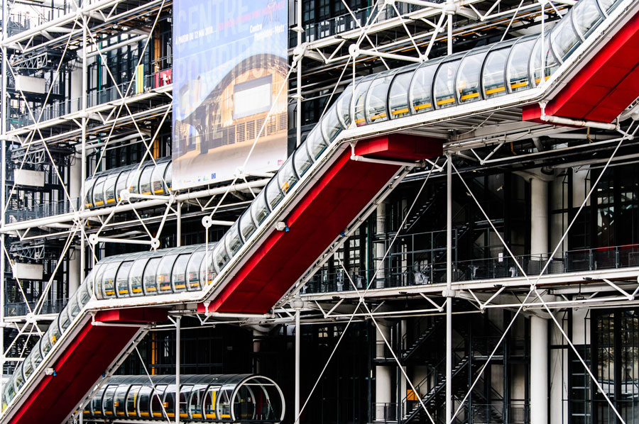 Pompidou museum angle view